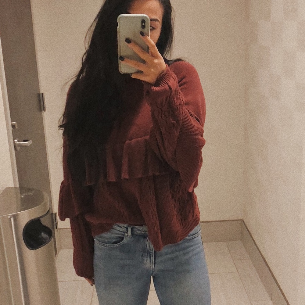 Burgundy sweater